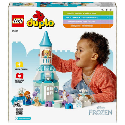 LEGO DUPLO Disney Anna and Elsa’s Frozen Castle Party 10455 Buildable Toddler Toy with Elsa, Anna, Olaf, and Baby Sven