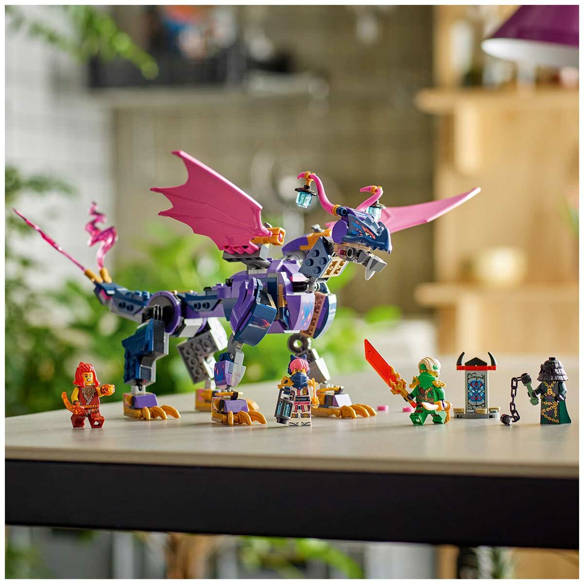 LEGO NINJAGO Rontu The Master Dragon 71842 Toy with 4 Minifigures, Dragon Toy with Posable Tail, Wings, and Stud Shooters