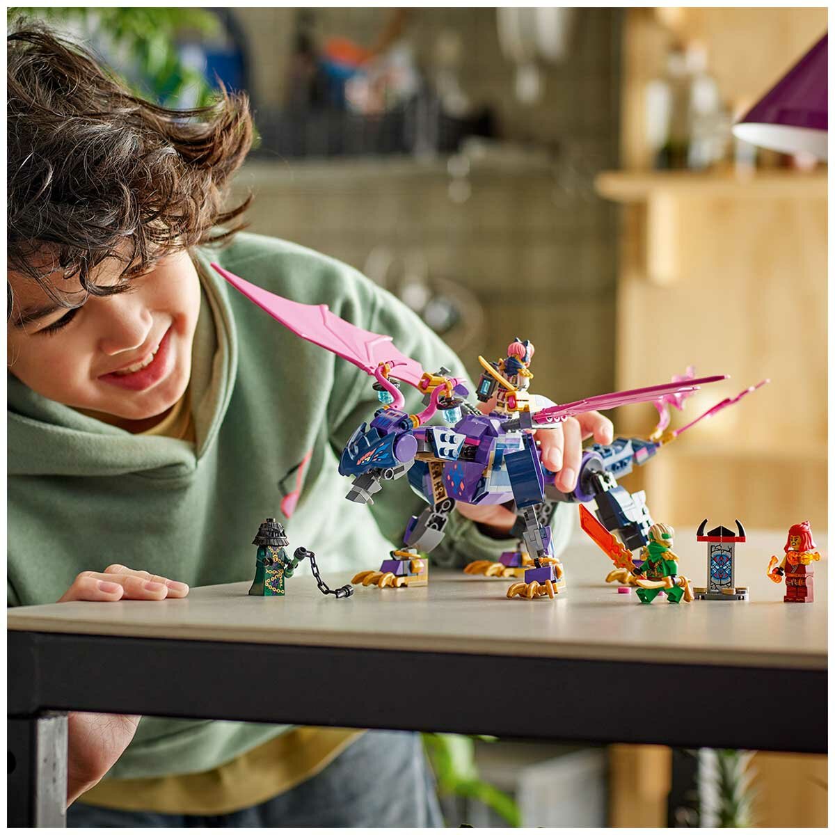 LEGO NINJAGO Rontu The Master Dragon 71842 Toy with 4 Minifigures, Dragon Toy with Posable Tail, Wings, and Stud Shooters