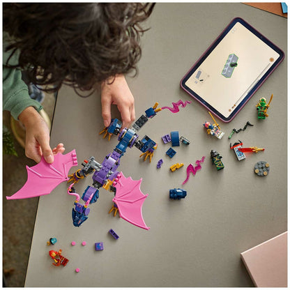 LEGO NINJAGO Rontu The Master Dragon 71842 Toy with 4 Minifigures, Dragon Toy with Posable Tail, Wings, and Stud Shooters