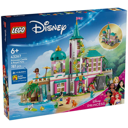 LEGO Disney Princess Castle And Royal Pets 43267 Building Playset with 5 Minidoll Characters and 5 Animal Characters