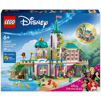 LEGO Disney Princess Castle And Royal Pets 43267 Building Playset with 5 Minidoll Characters and 5 Animal Characters