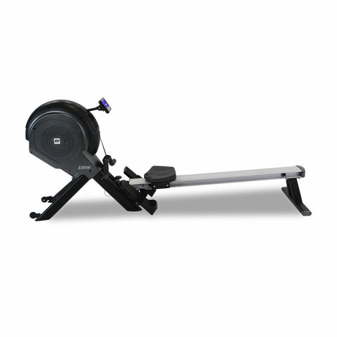 BH Fitness Rowing Machine - 16 Resistance Levels, Foldaway Design, Black and Stainless Steel - S1RW