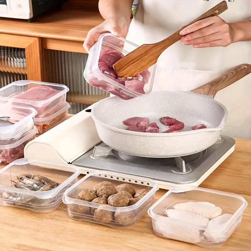 350ml Food Storage Boxes, 10 Pack - 10 x 12 x 4.5 cm, Clear - view 5