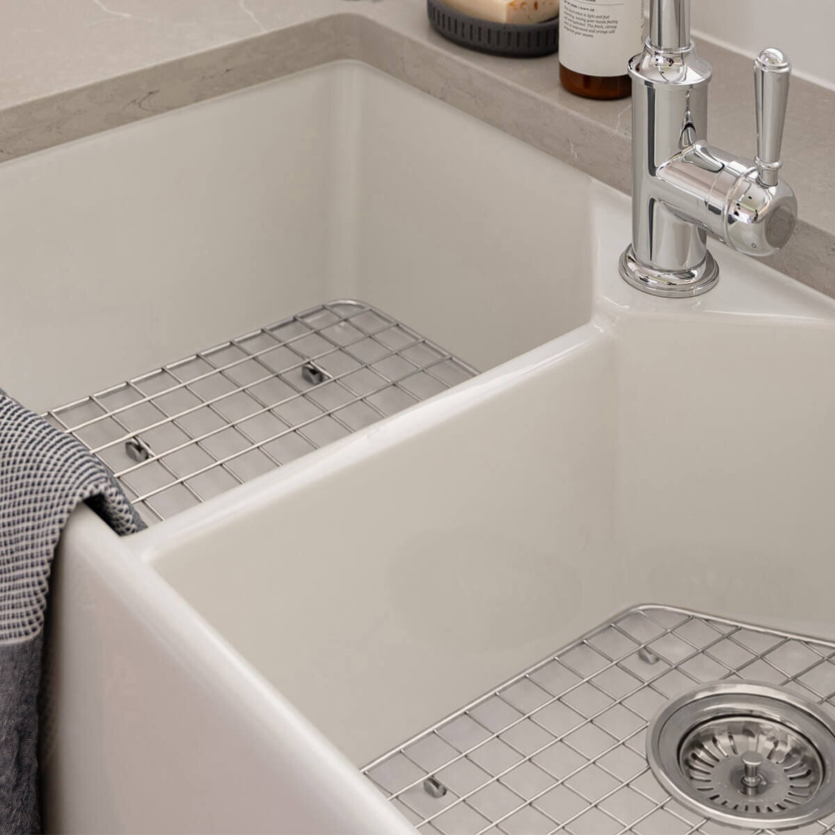 Turner Hastings Chester stainless steel sink grid - right hand side, fits Chester 79 butler sink - 4A40311