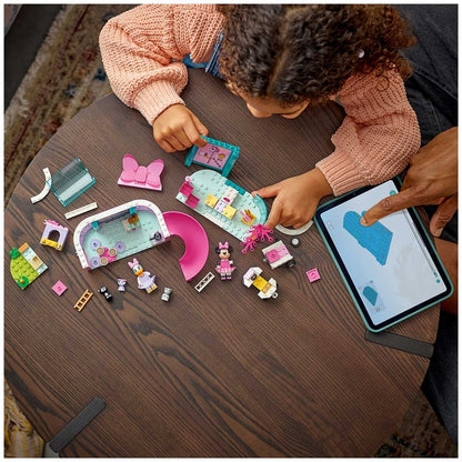 LEGO Disney Minnie's Pet Hotel 43274 Building Set with Minifigures, Play Kitchen, Bunny Hutch, Car, and Trailer