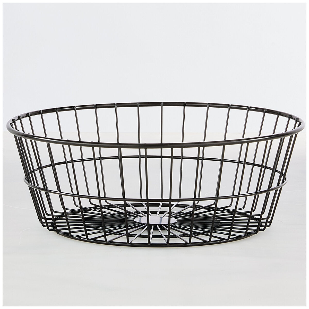 Gourmet Basics Mikasa Tully 2 Tier Basket with Banana Hook, 2 Fruit Storage Baskets, Black Finish, 32.6 x 30.2 x 44 cm