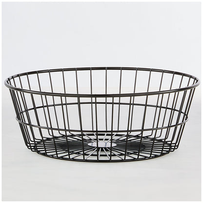 Gourmet Basics Mikasa Tully 2 Tier Basket with Banana Hook, 2 Fruit Storage Baskets, Black Finish, 32.6 x 30.2 x 44 cm