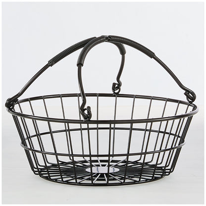 Gourmet Basics Mikasa Tully 2 Tier Basket with Banana Hook, 2 Fruit Storage Baskets, Black Finish, 32.6 x 30.2 x 44 cm