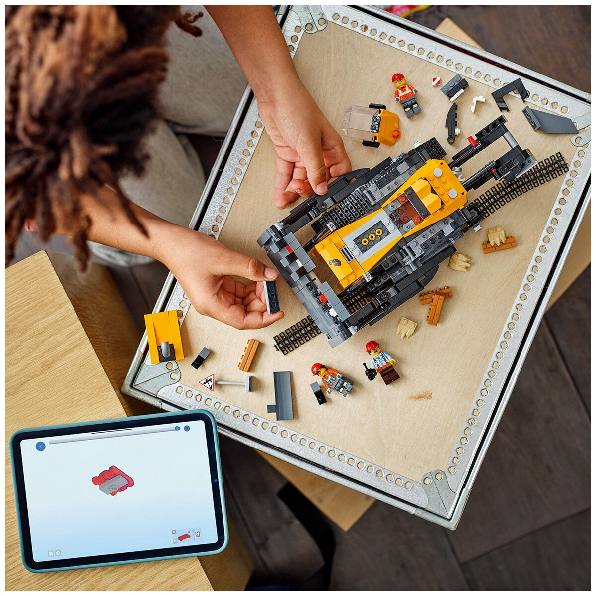 LEGO City Yellow Bulldozer 60466 Toy Vehicle with Moving Pistons, Cooler Fan, and 2 Worker Minifigures