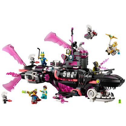 LEGO DREAMZzz Nightmare Shark Submarine 71500 Building Set with Mateo Logan and Astrid Minifigures, Shark Model
