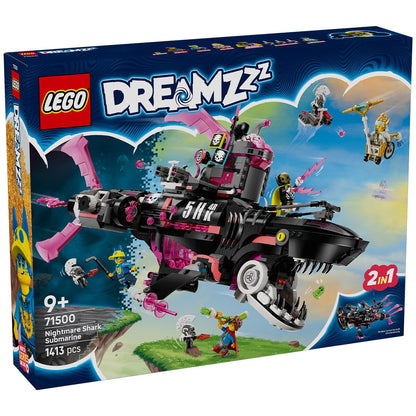 LEGO DREAMZzz Nightmare Shark Submarine 71500 Building Set with Mateo Logan and Astrid Minifigures, Shark Model