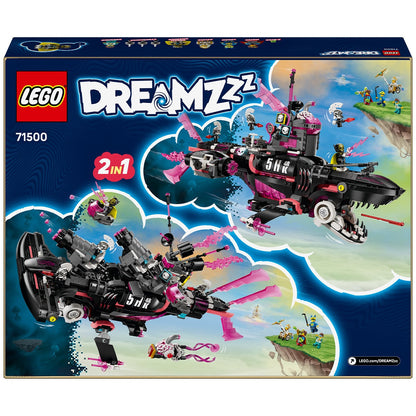 LEGO DREAMZzz Nightmare Shark Submarine 71500 Building Set with Mateo Logan and Astrid Minifigures, Shark Model