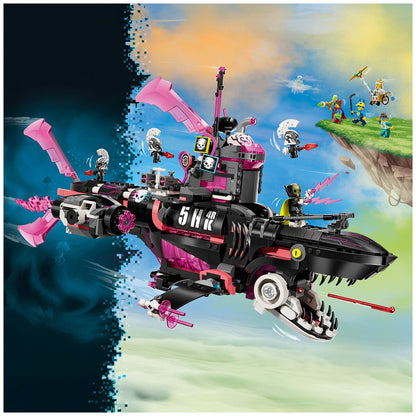 LEGO DREAMZzz Nightmare Shark Submarine 71500 Building Set with Mateo Logan and Astrid Minifigures, Shark Model