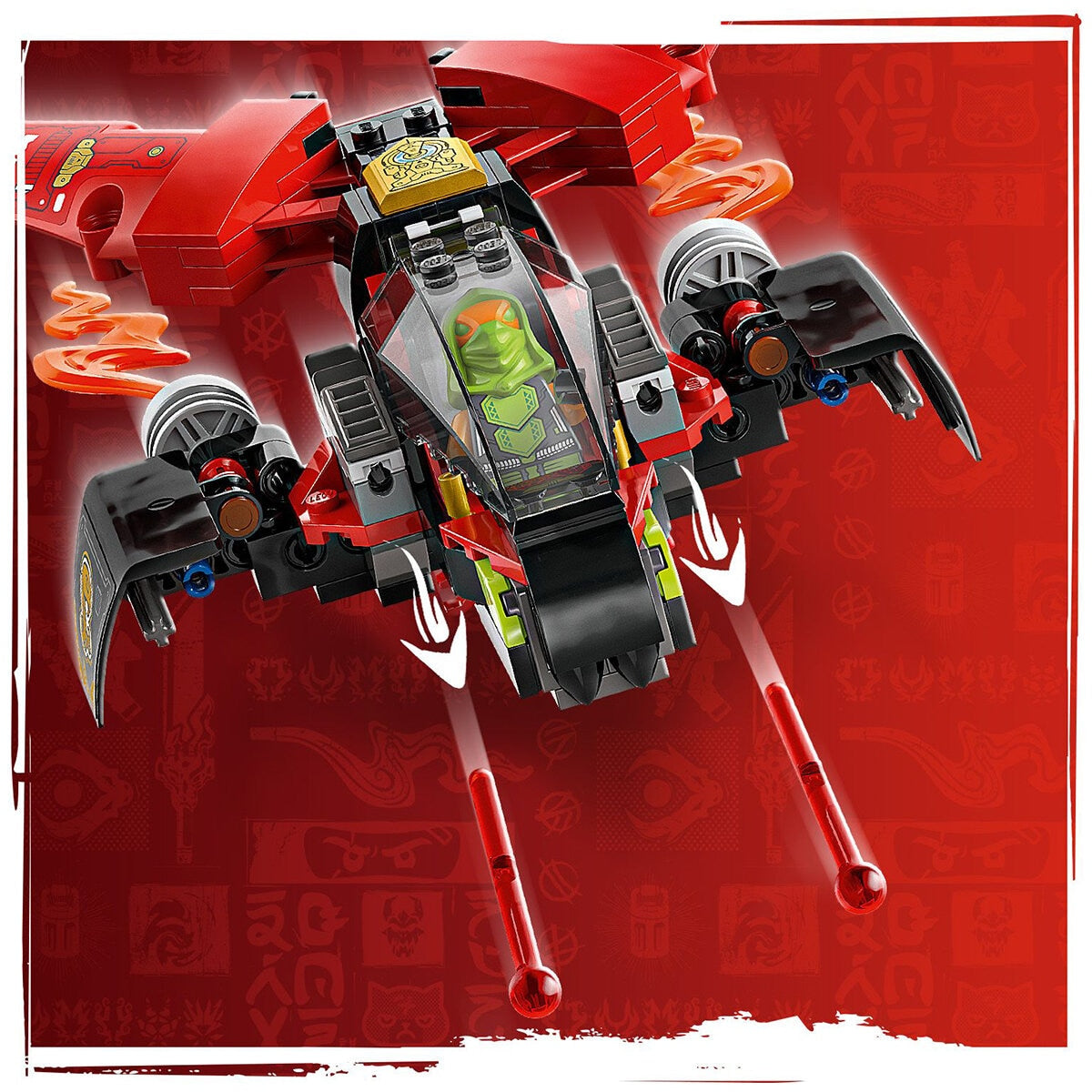 LEGO NINJAGO Ninja Combat Vehicle 71844 561-Piece Set with 6 Minifigures, Kai, Wyldfyre, Cole, Frak, 2 Villains, 24cm Long