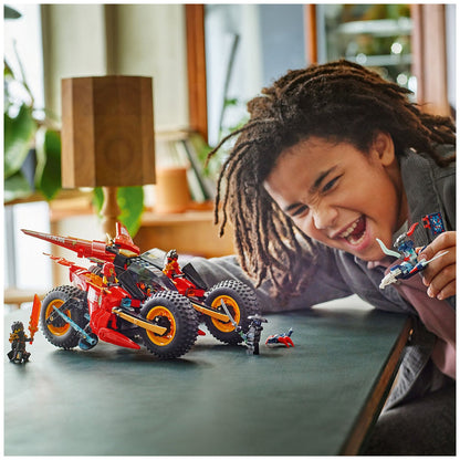 LEGO NINJAGO Ninja Combat Vehicle 71844 561-Piece Set with 6 Minifigures, Kai, Wyldfyre, Cole, Frak, 2 Villains, 24cm Long