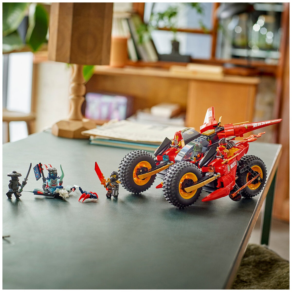 LEGO NINJAGO Ninja Combat Vehicle 71844 561-Piece Set with 6 Minifigures, Kai, Wyldfyre, Cole, Frak, 2 Villains, 24cm Long