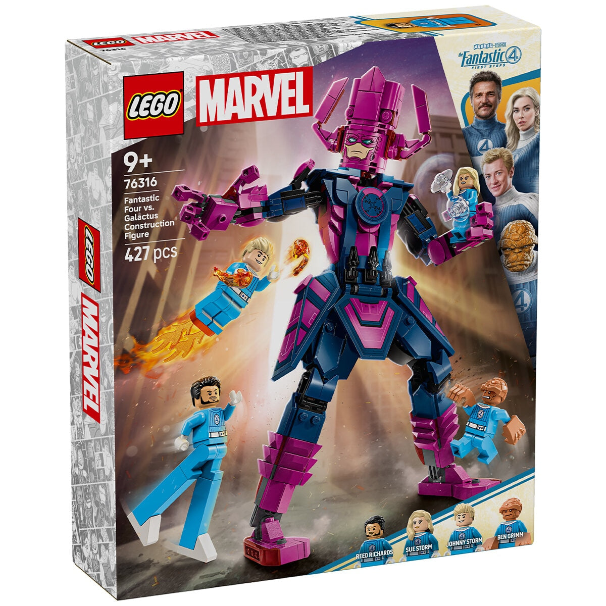 LEGO Marvel Fantastic Four vs. Galactus Construction Figure 76316 | 427 Pieces, Ages 9+, 28 cm Tall Galactus, 4 Minifigures - SuperSaverAU - view 7