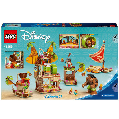 LEGO Disney Moana Kakamora Barge 43258 Building Set with 572 Pieces, 9 Characters, and Splitting Feature