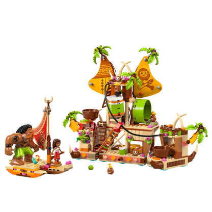 LEGO Disney Moana Kakamora Barge 43258 Building Set with 572 Pieces, 9 Characters, and Splitting Feature