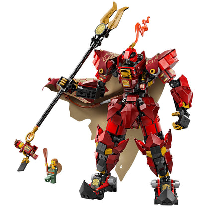 LEGO NINJAGO Fire Knight Mech 71846 Building Kit with Kai Minifigure, Sea Monster Battle Scene, and 996 Pieces