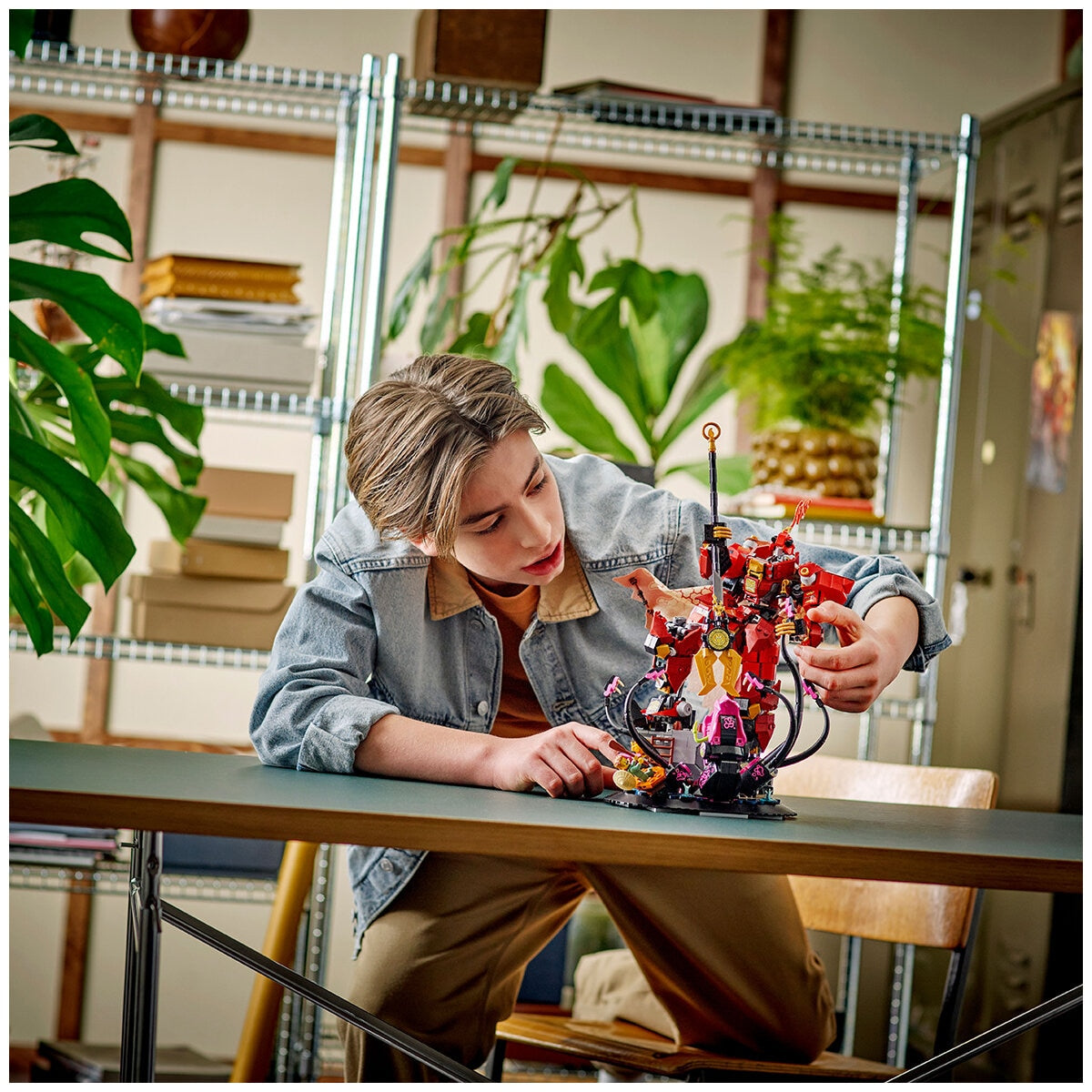 LEGO NINJAGO Fire Knight Mech 71846 Building Kit with Kai Minifigure, Sea Monster Battle Scene, and 996 Pieces