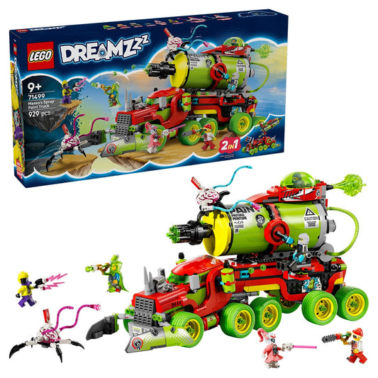 LEGO DREAMZzz Mateo's Spray Paint Truck 71499 Building Set | Ages 9+ | 929 Pieces | Transformable Truck Toy