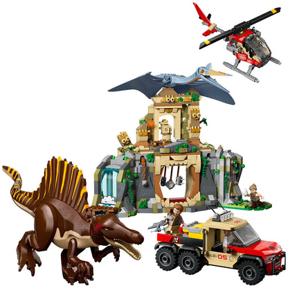 LEGO Jurassic World Spinosaurus And Quetzalcoatlus Air Mission 76976 Dinosaur Toy Set with 984 Pieces