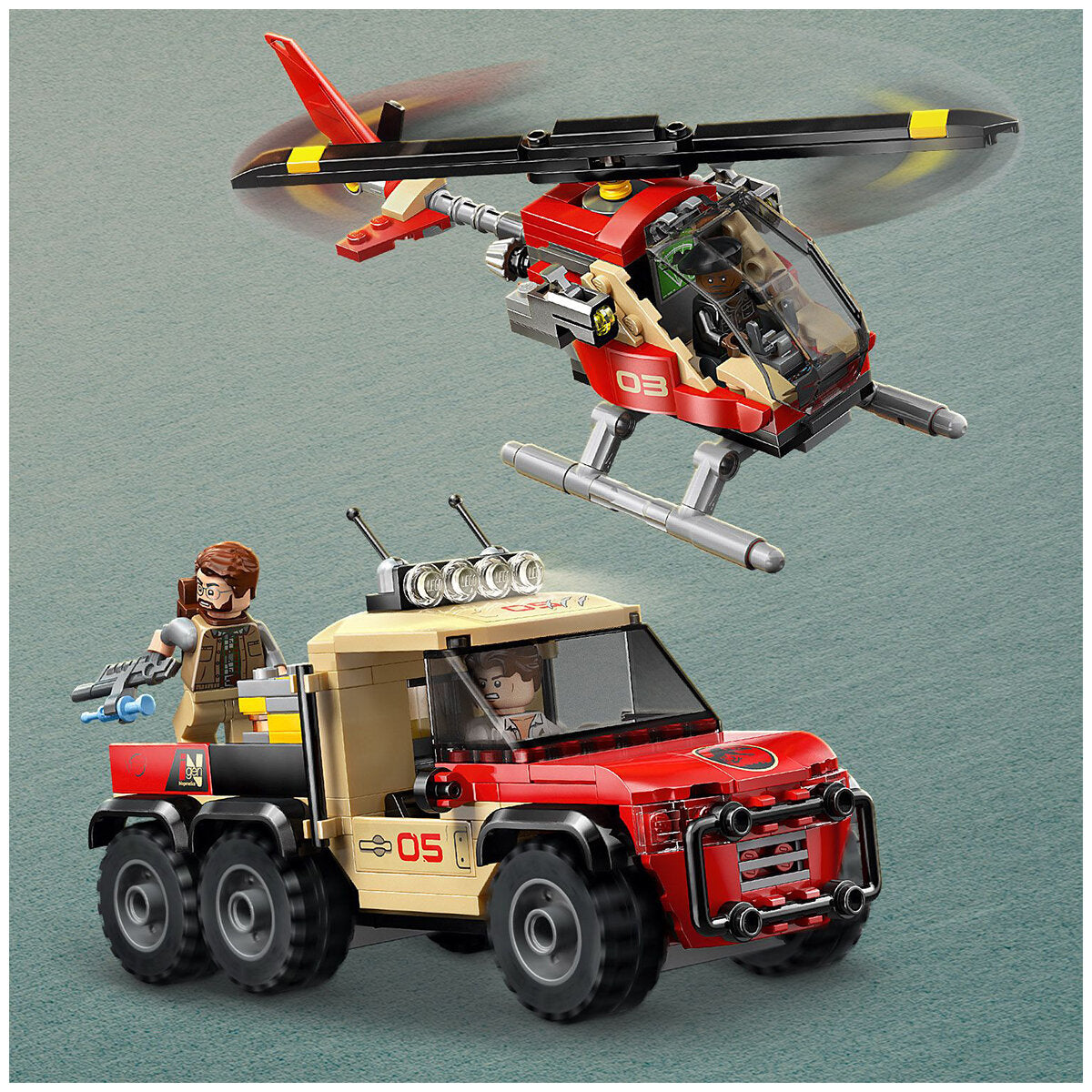 LEGO Jurassic World Spinosaurus And Quetzalcoatlus Air Mission 76976 Dinosaur Toy Set with 984 Pieces