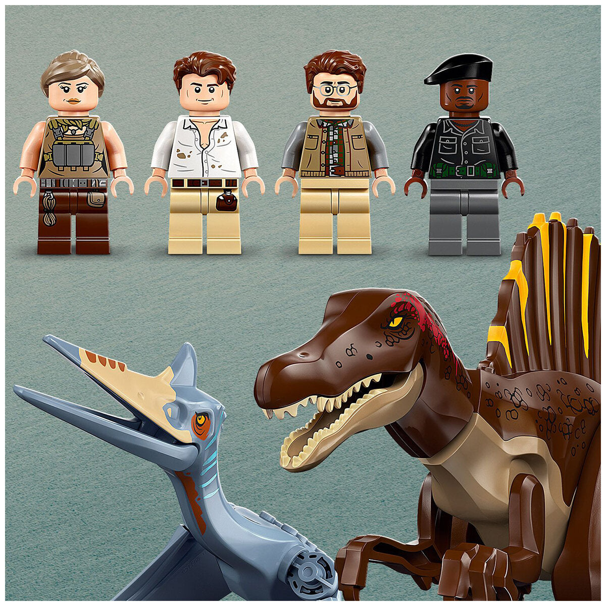 LEGO Jurassic World Spinosaurus And Quetzalcoatlus Air Mission 76976 Dinosaur Toy Set with 984 Pieces - SuperSaverAU - view 3