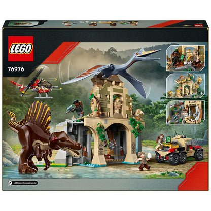 LEGO Jurassic World Spinosaurus And Quetzalcoatlus Air Mission 76976 Dinosaur Toy Set with 984 Pieces