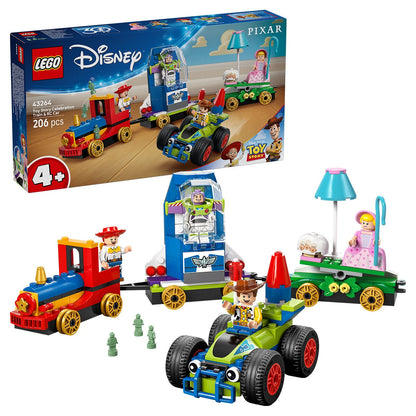 LEGO Disney Toy Story Celebration Train And RC Car 43264 - 206 Pieces, Ages 4+, 32 cm Long, Woody, Jessie, Bo Peep, Buzz Lightyear