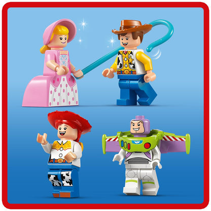 LEGO Disney Toy Story Celebration Train And RC Car 43264 - 206 Pieces, Ages 4+, 32 cm Long, Woody, Jessie, Bo Peep, Buzz Lightyear