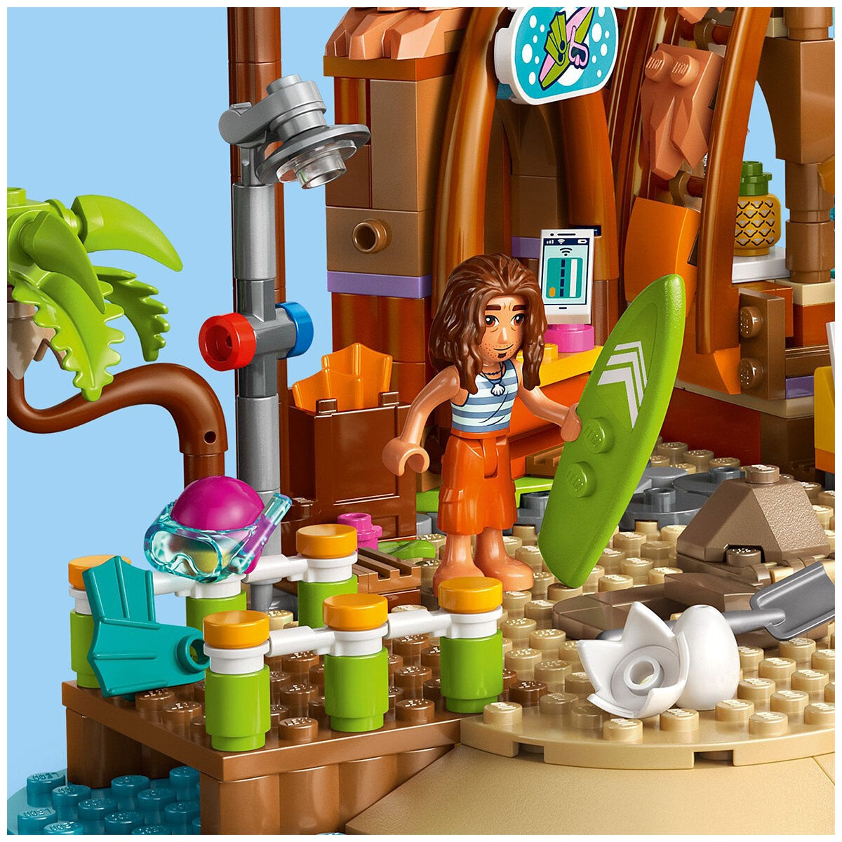 LEGO Friends Family Vacation Beach Resort 42673 | 1140 Pieces, Ages 8+ | Dolphin, Turtle, Water Sports, Ice Cream Stand, Slide, LEGO Builder App - SuperSaverAU - view 5