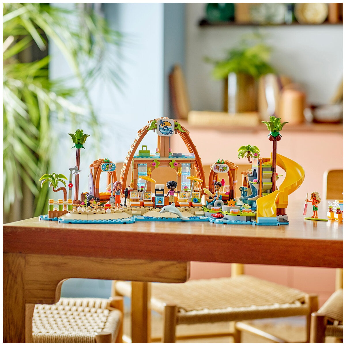 LEGO Friends Family Vacation Beach Resort 42673 | 1140 Pieces, Ages 8+ | Dolphin, Turtle, Water Sports, Ice Cream Stand, Slide, LEGO Builder App - SuperSaverAU - view 8