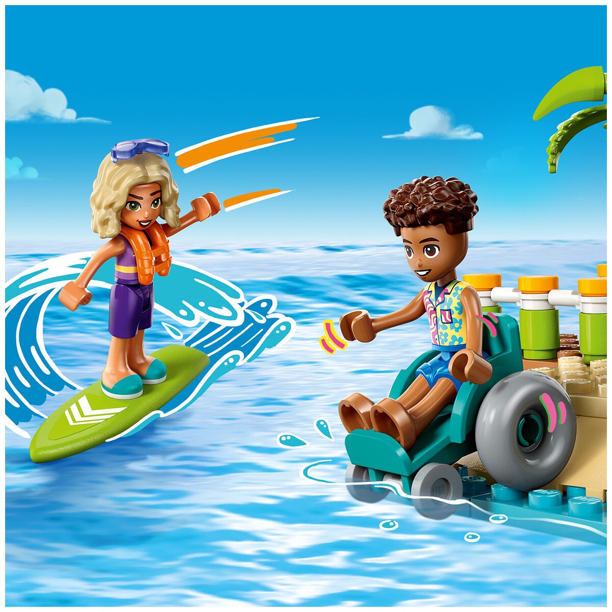 LEGO Friends Family Vacation Beach Resort 42673 | 1140 Pieces, Ages 8+ | Dolphin, Turtle, Water Sports, Ice Cream Stand, Slide, LEGO Builder App - SuperSaverAU - view 9