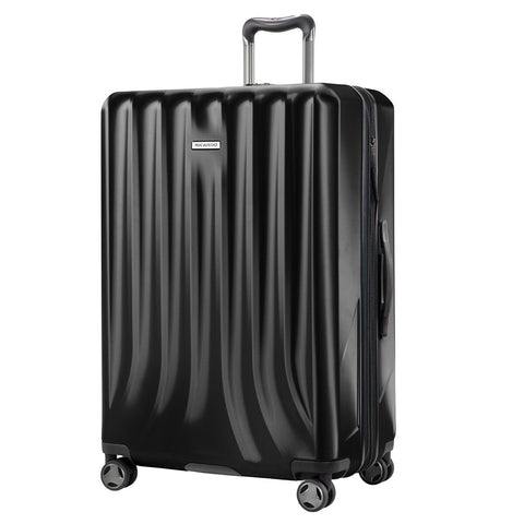 Ricardo Pacific Palisades Large Upright Luggage Black 100% Polycarbonate TSA Locks & Ergonomic Handle - SuperSaverAU - view 1