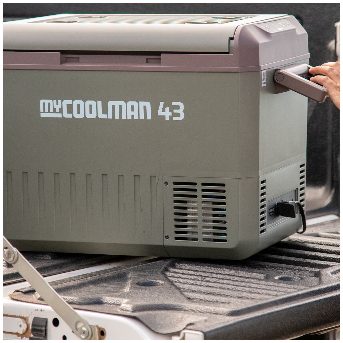 myCOOLMAN 43L Recreational Single Zone Fridge with Bluetooth Control, Turbo Mode, Dual Coloured Lighting, and 12/24V Compatibility