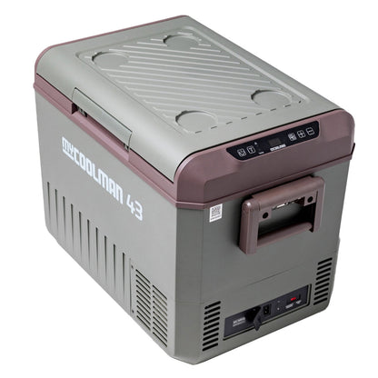 myCOOLMAN 43L Recreational Single Zone Fridge with Bluetooth Control, Turbo Mode, Dual Coloured Lighting, and 12/24V Compatibility