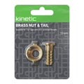 Kinetic 12mm Brass Nut And Tail 2 Pack