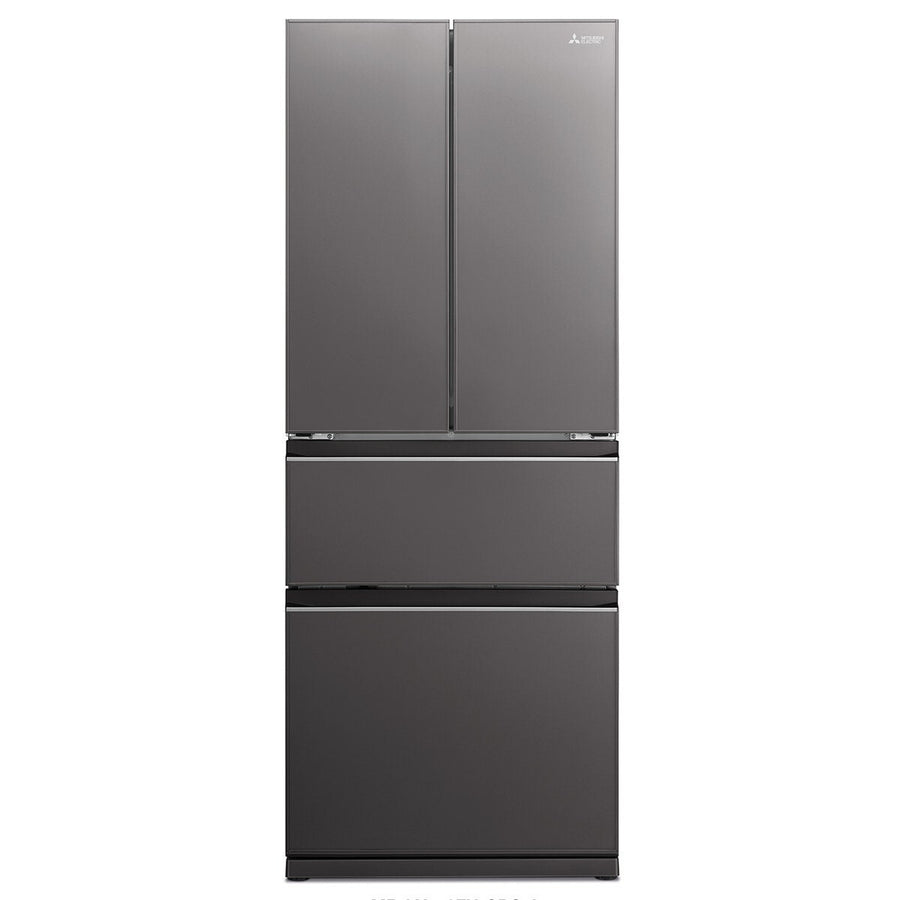 Mitsubishi Electric 442L French Door Fridge - Dark Silver Glass, Supercool Chilling Case - MR-LX442EX-GDS-A