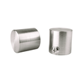 Pillar Brushed Chrome Curtain Rod Finials 16mm Aluminium 2 Pack - SuperSaverAU - view 1