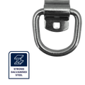 Grunt Heavy Duty Ring Anchor Point, Galvanised Steel, Silver