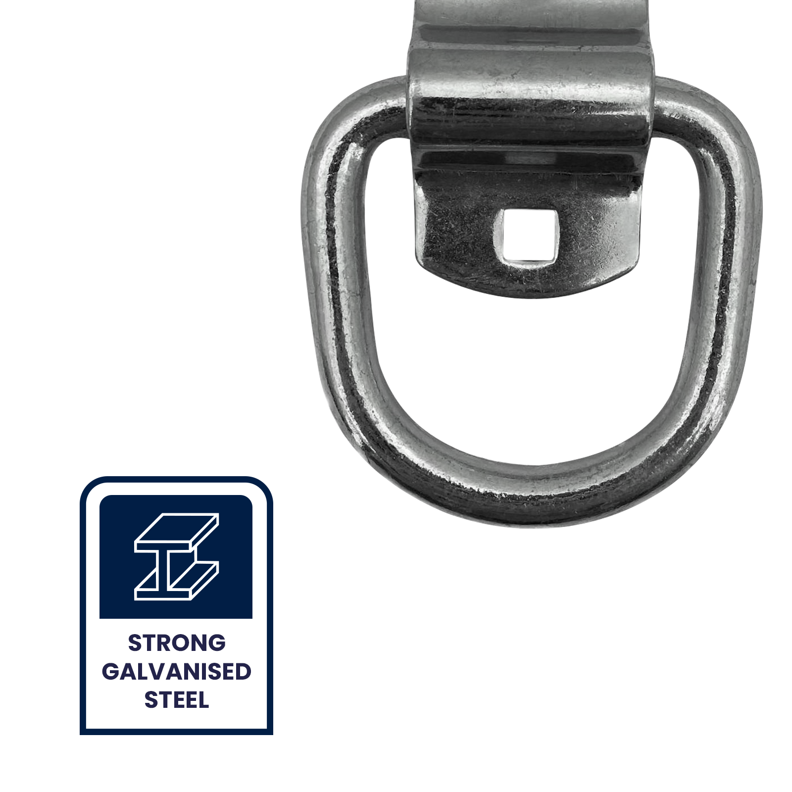 Grunt Heavy Duty Ring Anchor Point, Galvanised Steel, Silver