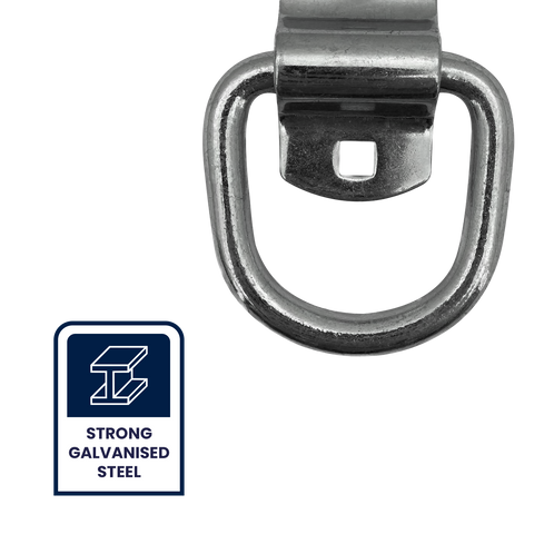 Grunt Heavy Duty Ring Anchor Point, Galvanised Steel, Silver