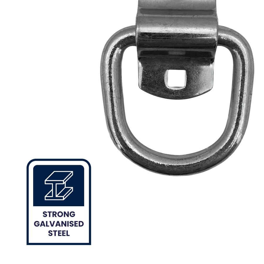 Grunt Heavy Duty Ring Anchor Point, Galvanised Steel, Silver