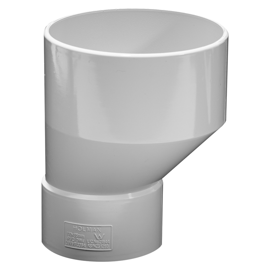Holman DWV PVC Level Invert - 100 x 65mm - Sewer & Vent Use - SuperSaverAU - view 1