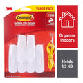 Command Medium Wall Hooks - 25mm x 77mm - Plastic - Damage-Free - 6 Pack - SuperSaverAU - view 2
