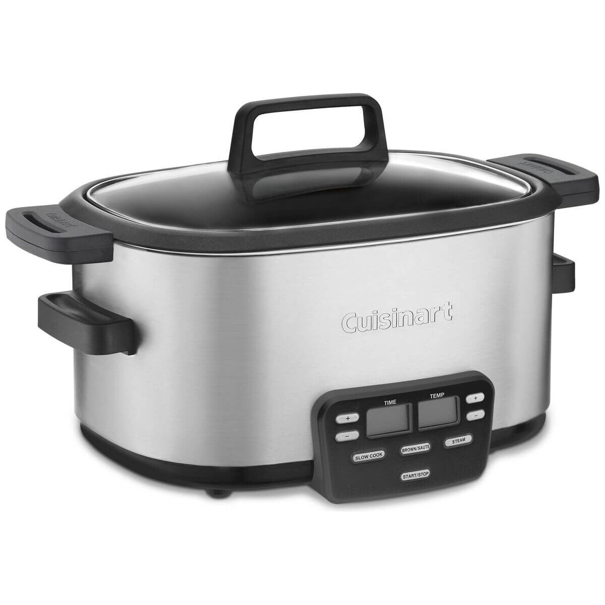 Cuisinart Cook Central 3-in-1 Multicooker - Stainless Steel, Programmable, Glass Viewing Lid - MSC-600XA