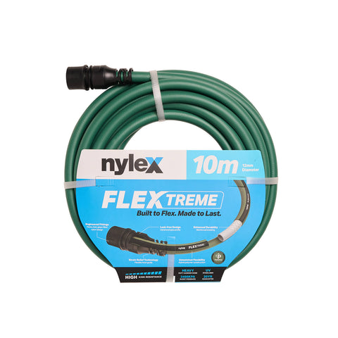 Nylex Flextreme 10m 12mm Garden Hose - Flexible, UV Stabilised, Kink Resistant